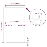 Doucherolgordijn met cassette 120x240 cm stofbreedte 116 cm - thumbnail