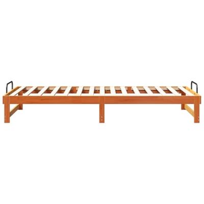Bedframe met Draaghandvatten Bruin 100 x 220 cm Bedframe met Draaghandvatten Bruin 100 x 220 cm