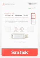 SanDisk Ultra Dual Drive Luxe USB flash drive 256 GB USB Type-A / USB Type-C 3.2 Gen 1 (3.1 Gen 1) Roestvrijstaal - thumbnail