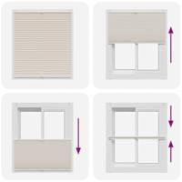 Plissjaloezie 110x150cm crme - thumbnail