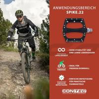 CONTEC platformpedaal "spike.22" ct pedals spike.22 industrial bearings black - thumbnail