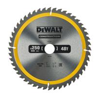 DeWALT Cirkelzaagblad voor Hout | Construction | Ø 250mm Asgat 30mm 48T - DT1957-QZ - thumbnail