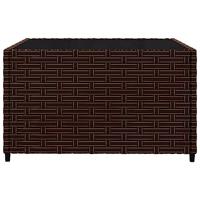 3-delige Loungeset met kussens poly rattan bruin - thumbnail