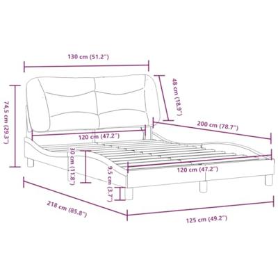 Bedframe met LED zonder matras "Hvar" zwart 120x200 cm