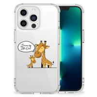 Apple iPhone 13 Pro Stevig | Bumper Hoesje | Giraffe - thumbnail