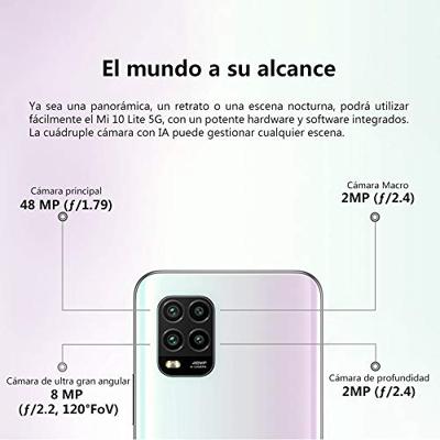 Xiaomi Mi 10 Lite 5G Smartphone 6GB 64GB 6.57'' AMOLED 48MP quad-camera 4160mAh (typical) NFC Wit [Globale versie]