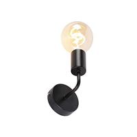 QAZQA Moderne wandlamp zwart 15,5 cm - Facile - thumbnail
