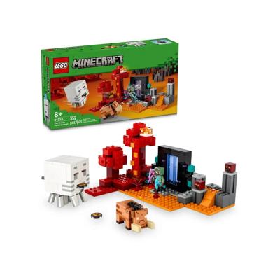 LEGO minecraft 21255 hinderlaag bij het nether-portaal