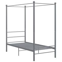 Hemelbedframe metaal grijs 90x200 cm - thumbnail