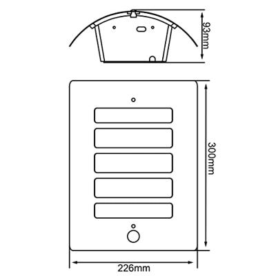 BRILLIANT Buitenwandlamp met TODD detector - E27 - 1x60W - Antraciet kleur