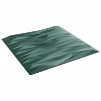VidaXL 12 st wandpanelen steen 3 m² 50x50 cm xps groen - thumbnail