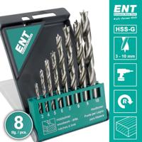 ENT DURADRILL 8-dlg. houtboorset 3-10mm, hele maten - 7909248 - thumbnail