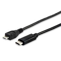 Equip USB 2.0 kabel MicroB->C M/M 1,0 m Type C Polybag - thumbnail