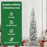 VidaXL Kunstkerstboom groen 210 cm pvc en staal en kunststof - thumbnail
