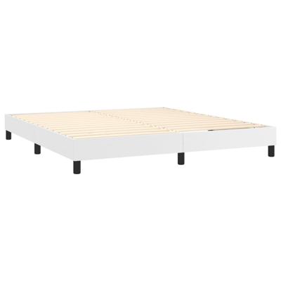 Boxspring met matras kunstleer wit 180x200 cm - thumbnail