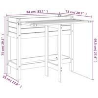 VidaXL Plantenbak met inklapbaar tafelblad massief douglashout - thumbnail