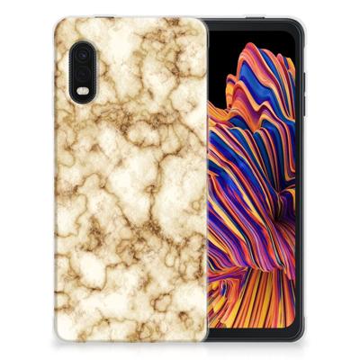 Samsung Xcover Pro | TPU | Siliconen hoesje | Marmer Goud Samsung Xcover Pro | TPU | Siliconen hoesje | Marmer Goud