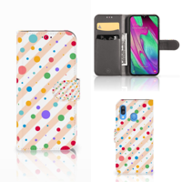 Samsung Galaxy A40 Telefoon Hoesje Dots - thumbnail
