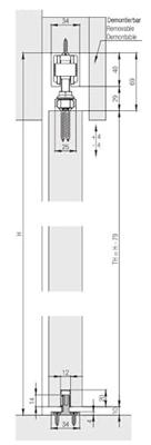 Hawa schuifdeuronderdelen Junior 80/Z 11705z/rail