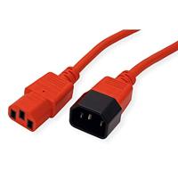 ROLINE stroomverlengkabel, IEC 320 C14 - C13, rood, 3 m - thumbnail