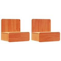 Wandbevestigde nachttafel 2 pcs Wasbruin 44 x 32.5 x 40 cm - thumbnail