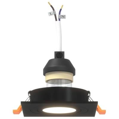 VidaXL Spotje 6 pcs zwart 9 x 9 x 2 cm aluminium