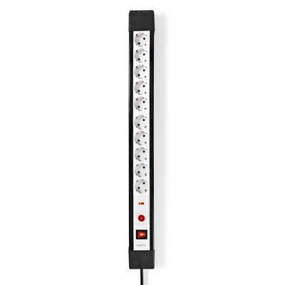 Stekkerdoos met Overspanningsbeveiliging | 10-wegs | Randaarde stekker / Type F (CEE 7/7) | 3.00 m | 3680 W | 16 A | Soort aarding: Zijcontacten | Hoek van stopcontact: 45 ° | H05VV-F 3G 1,5 mm² | Aan/uit knop | Wit / Zwart Stekkerdoos met Overspanningsbeveiliging | 10-wegs | Randaarde stekker / Type F (CEE 7/7) | 3.00 m | 3680 W | 16 A | Soort aarding: Zijcontacten | Hoek van stopcontact: 45 ° | H05VV-F 3G 1,5 mm² | Aan/uit knop | Wit / Zwart