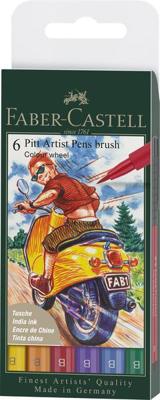 Faber Castell Tekenstift Pitt Artist Pen Brush - etui 6 stuks - Colour