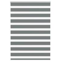 VidaXL Zebra rolgordijn 110x150 cm stofbreedte 105,9 cm donkergrijs - thumbnail