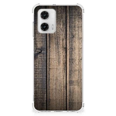 Motorola Moto G73 Stevig Telefoonhoesje Steigerhout Motorola Moto G73 Stevig Telefoonhoesje Steigerhout
