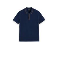 Scotch & Soda regular fit polo van biologisch katoen donkerblauw - thumbnail