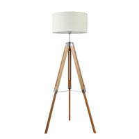 Eglo Landelijke vloerlampLantada 106cm Tripod hout met beige - 44114 - thumbnail