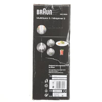 Braun MQ 3000 Staafmixer 700 W Kabelgebonden, Met mixbeker Wit, Blauw