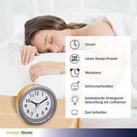 TFA Dostmann 60.1034.07 Wekker Kwarts Zonnegeel Alarmtijden 1 - thumbnail