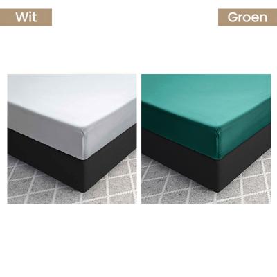 Primaviera Deluxe Satijnen Hoeslaken Donker Groen 160 x 200 cm