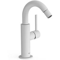 Bidetmengkraan Tres Study Colors 1-Hendel Uitloop Gebogen 16.5 cm Rond Mat Wit Tres - thumbnail