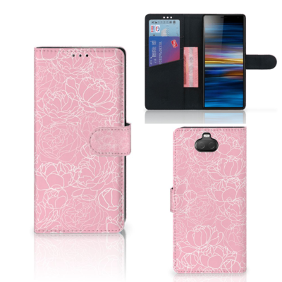 Sony Xperia 10 Plus Hoesje White Flowers Sony Xperia 10 Plus Hoesje White Flowers