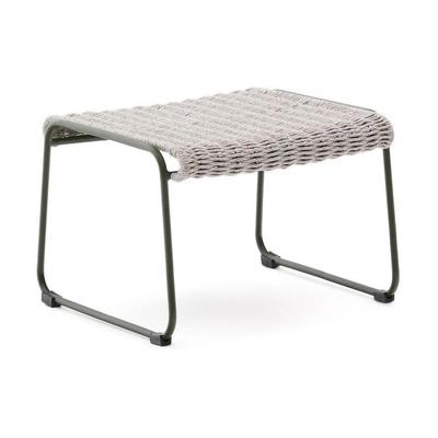 Kave Home Outdoor Hocker 'Maurina' Touw en staal, kleur Grijs