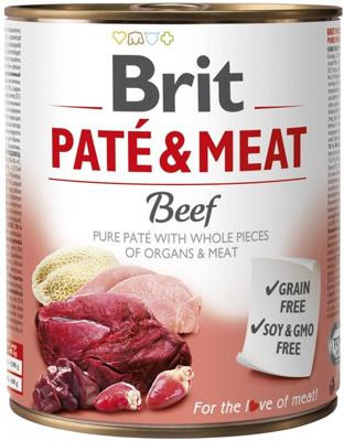 BRIT Paté & Meat met rundvlees - nat hondenvoer - 800g