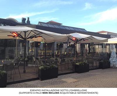Mo-el Lucciola 1200 W Halogeen infraroodstraler 1200 W 6 m² Zwart