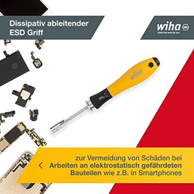Wiha 7000-EB26ESD 26tlg ESD Wisselklingset 26-delig Plat, Kruiskop Phillips, Binnen-Torx, Inbus