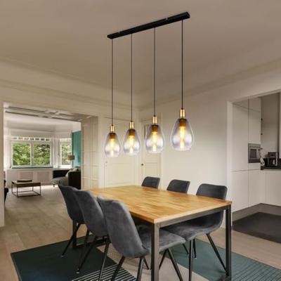 Globo HanglampFanni 4-lichts zwart - 15563-4H