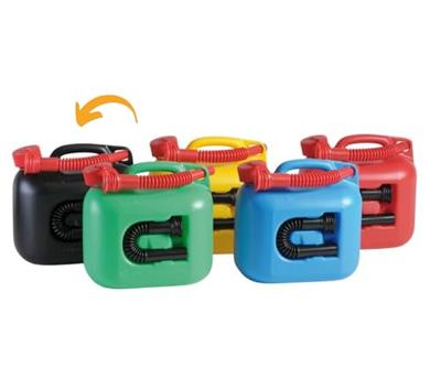 Hunersdorff Brandstofjerrycan | inhoud 5 l | zwart 2 schenktuit | L265xB147xH247mm | 1 stuk - 800300 800300 - thumbnail