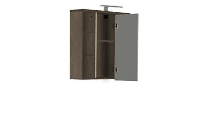 Mobiletto sospeso - Rovere Sonoma - 1 anta con specchio - Mobile bagno - 68,6 x 20 x 68,1 cm