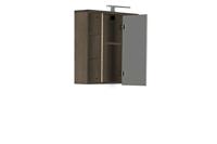 Mobiletto sospeso - Rovere Sonoma - 1 anta con specchio - Mobile bagno - 68,6 x 20 x 68,1 cm - thumbnail