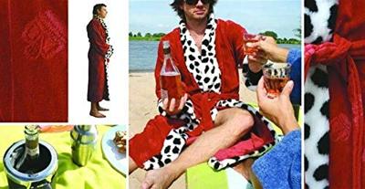 Funky badjas koningsmantel-rood-2XL/3XL