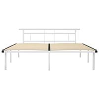 Bedframe metaal wit 200x200 cm - thumbnail
