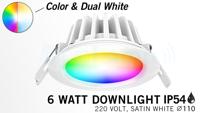 Mi·Light Mi-Light 6W RGBWW Kleur + Dual White LED Inbouwspot Waterdicht IP54 - thumbnail