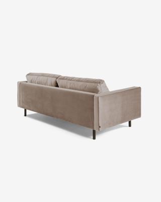 3-zitsbank Debra taupe  velvet 222 cm