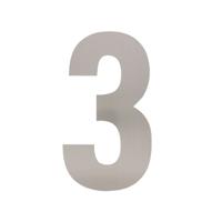 Huisnummer 3 XL hoogte 300mm rvs geborsteld - thumbnail
